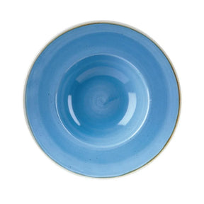 DF783 Churchill Stonecast Round Wide Rim Bowl Cornflower Blue 239mm (Pack of 12) - JD Catering Equipment Solutions Ltd
