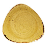 DF789 Churchill Stonecast Triangle Plate Mustard Seed Yellow 229mm (Pack of 12) JD Catering Equipment Solutions Ltd