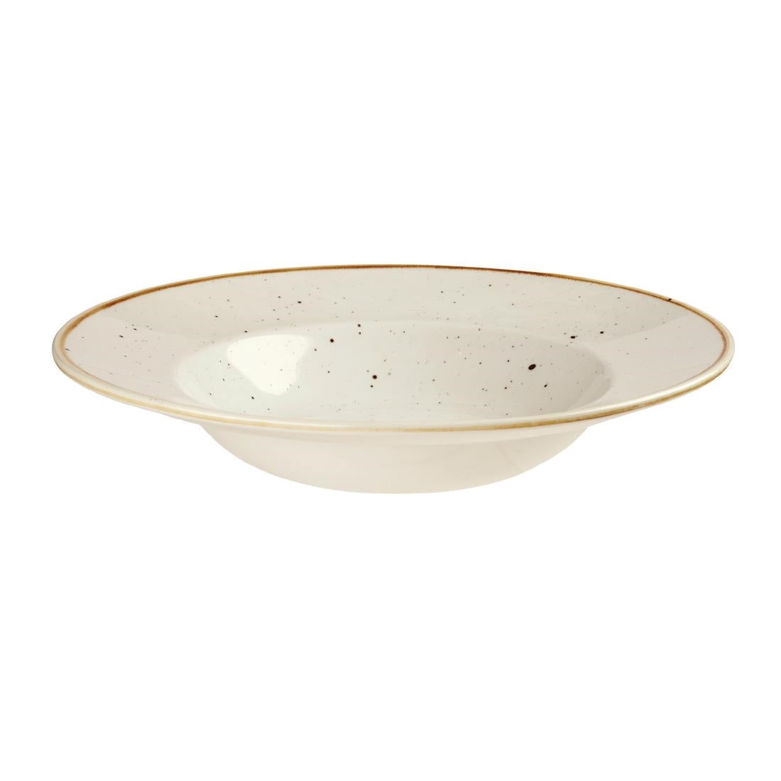 DF798 Churchill Stonecast Round Wide Rim Bowl Barley White 280mm (Pack of 12) JD Catering Equipment Solutions Ltd
