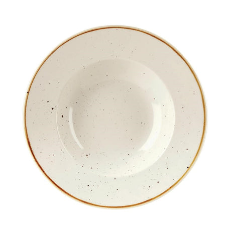 DF798 Churchill Stonecast Round Wide Rim Bowl Barley White 280mm (Pack of 12) JD Catering Equipment Solutions Ltd