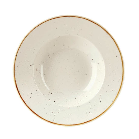 DF799 Churchill Stonecast Round Wide Rim Bowl Barley White 240mm (Pack of 12) JD Catering Equipment Solutions Ltd
