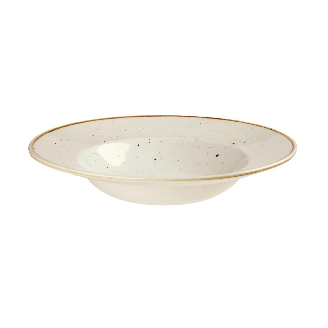DF799 Churchill Stonecast Round Wide Rim Bowl Barley White 240mm (Pack of 12) JD Catering Equipment Solutions Ltd