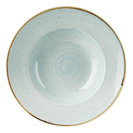 DF800 Churchill Stonecast Round Wide Rim Bowl Duck Egg Blue 280mm (Pack of 12) JD Catering Equipment Solutions Ltd