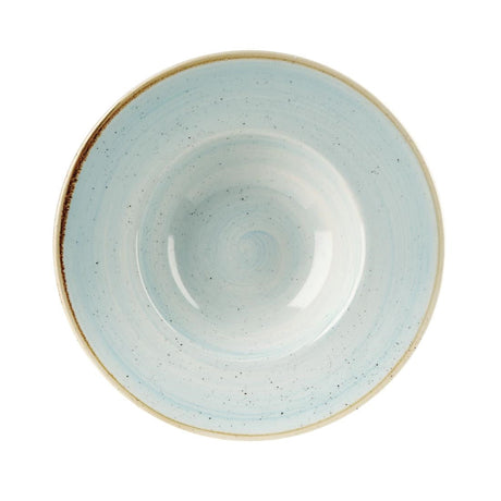DF801 Churchill Stonecast Round Wide Rim Bowl Duck Egg Blue 240mm (Pack of 12) JD Catering Equipment Solutions Ltd