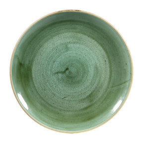 DF995 Churchill Stonecast Round Coupe Plates Samphire Green 260mm (Pack of 12) - JD Catering Equipment Solutions Ltd
