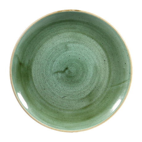 DF995 Churchill Stonecast Round Coupe Plates Samphire Green 260mm (Pack of 12) JD Catering Equipment Solutions Ltd