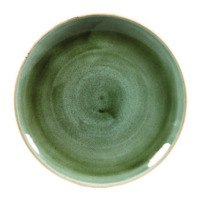 DF996 Churchill Stonecast Round Coupe Plates Samphire Green 217mm (Pack of 12) - JD Catering Equipment Solutions Ltd