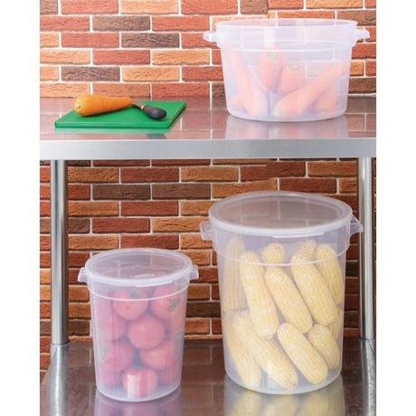 DJ961 Vogue Polypropylene Round Food Storage Container 10Ltr JD Catering Equipment Solutions Ltd