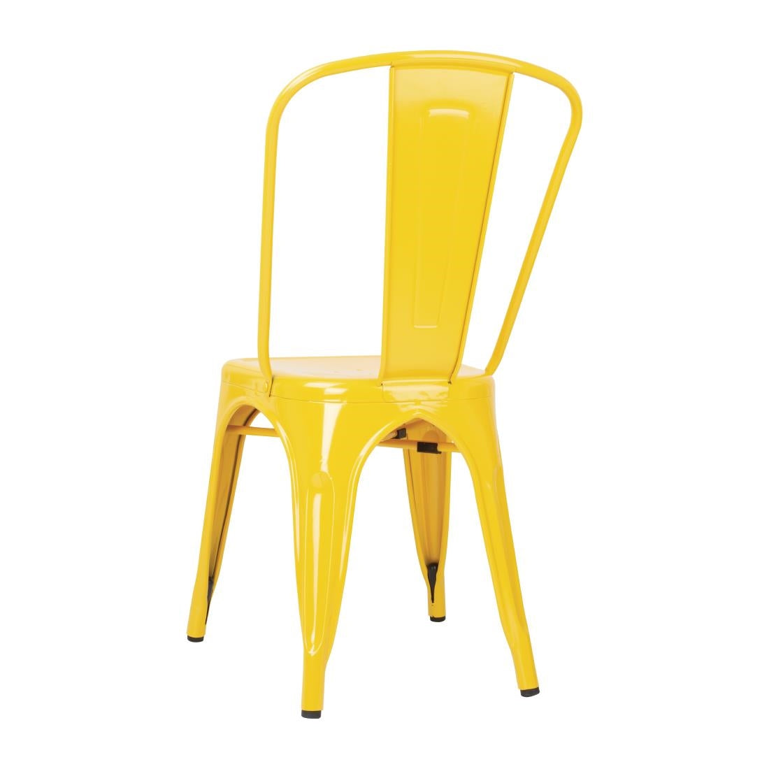 DK292 Bolero Bistro Steel Side Chairs Yellow (Pack of 4) JD Catering Equipment Solutions Ltd