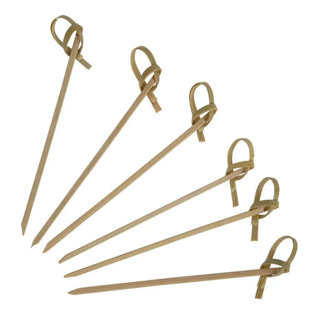 DK396 Fiesta Green Biodegradable Bamboo Looped Skewers 90mm (Pack of 100) - JD Catering Equipment Solutions Ltd