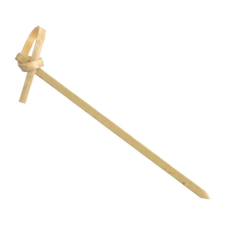 DK396 Fiesta Green Biodegradable Bamboo Looped Skewers 90mm (Pack of 100) JD Catering Equipment Solutions Ltd