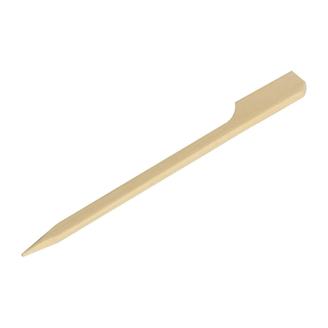 DK397 Fiesta Green Biodegradable Bamboo Paddle Skewers 90mm (Pack of 100) JD Catering Equipment Solutions Ltd
