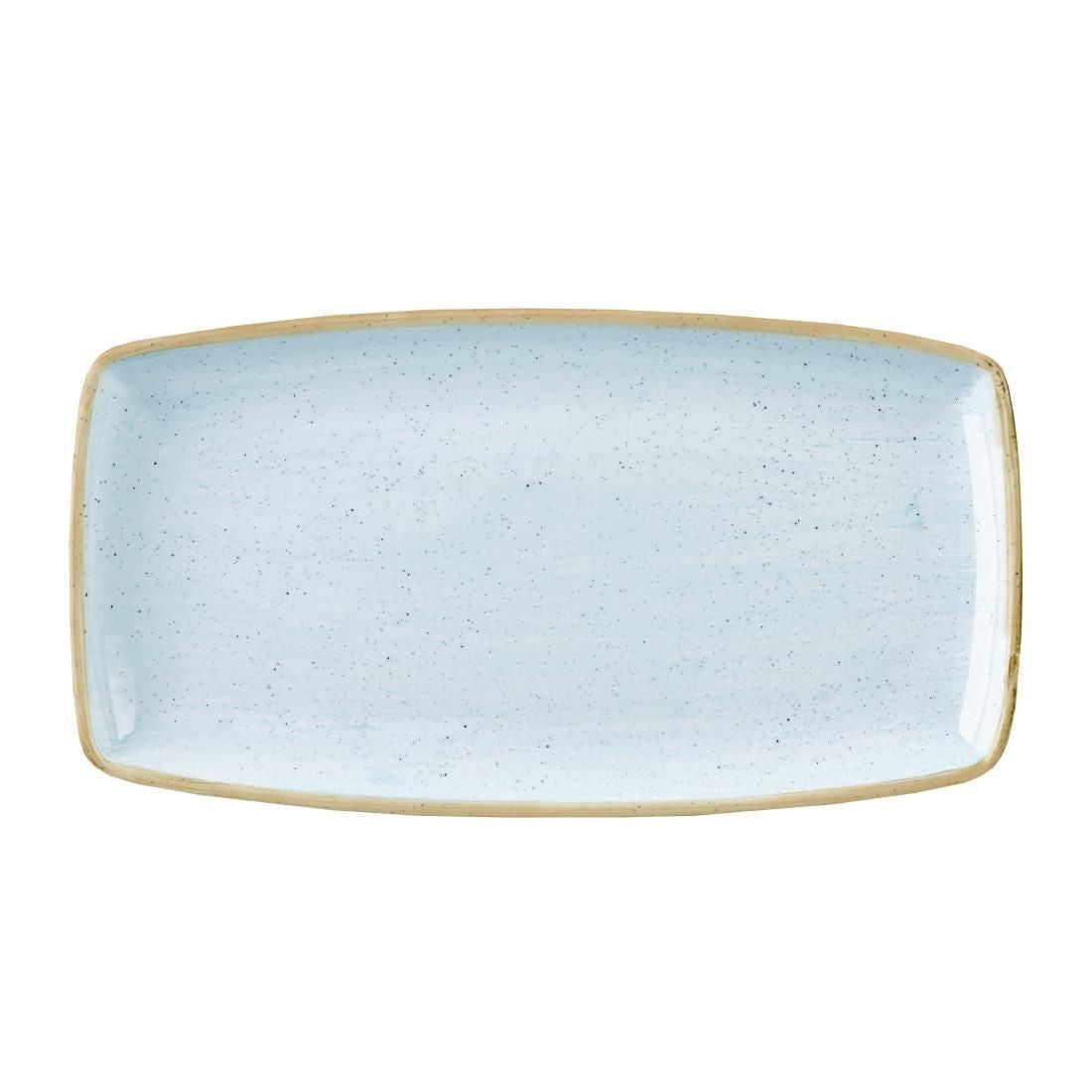 DK509 Churchill Stonecast Rectangular Plate Duck Egg Blue 210mm (Pack of 6) JD Catering Equipment Solutions Ltd