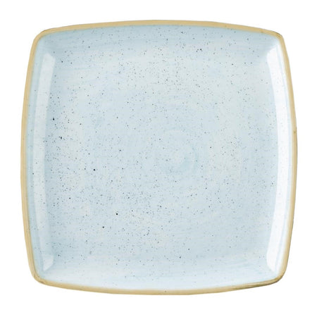 DK511 Churchill Stonecast Deep Square Plate Duck Egg Blue 260mm (Pack of 6) JD Catering Equipment Solutions Ltd