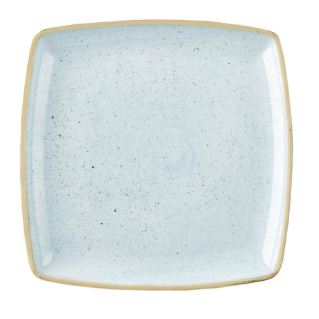 DK511 Churchill Stonecast Deep Square Plate Duck Egg Blue 260mm (Pack of 6) JD Catering Equipment Solutions Ltd