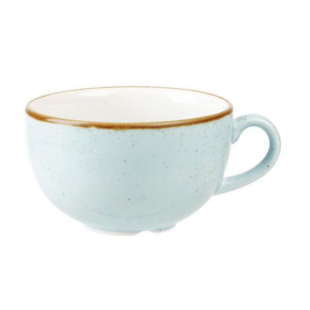 DK514 Churchill Stonecast Cappuccino Cup Duck Egg Blue 8oz (Pack of 12) JD Catering Equipment Solutions Ltd