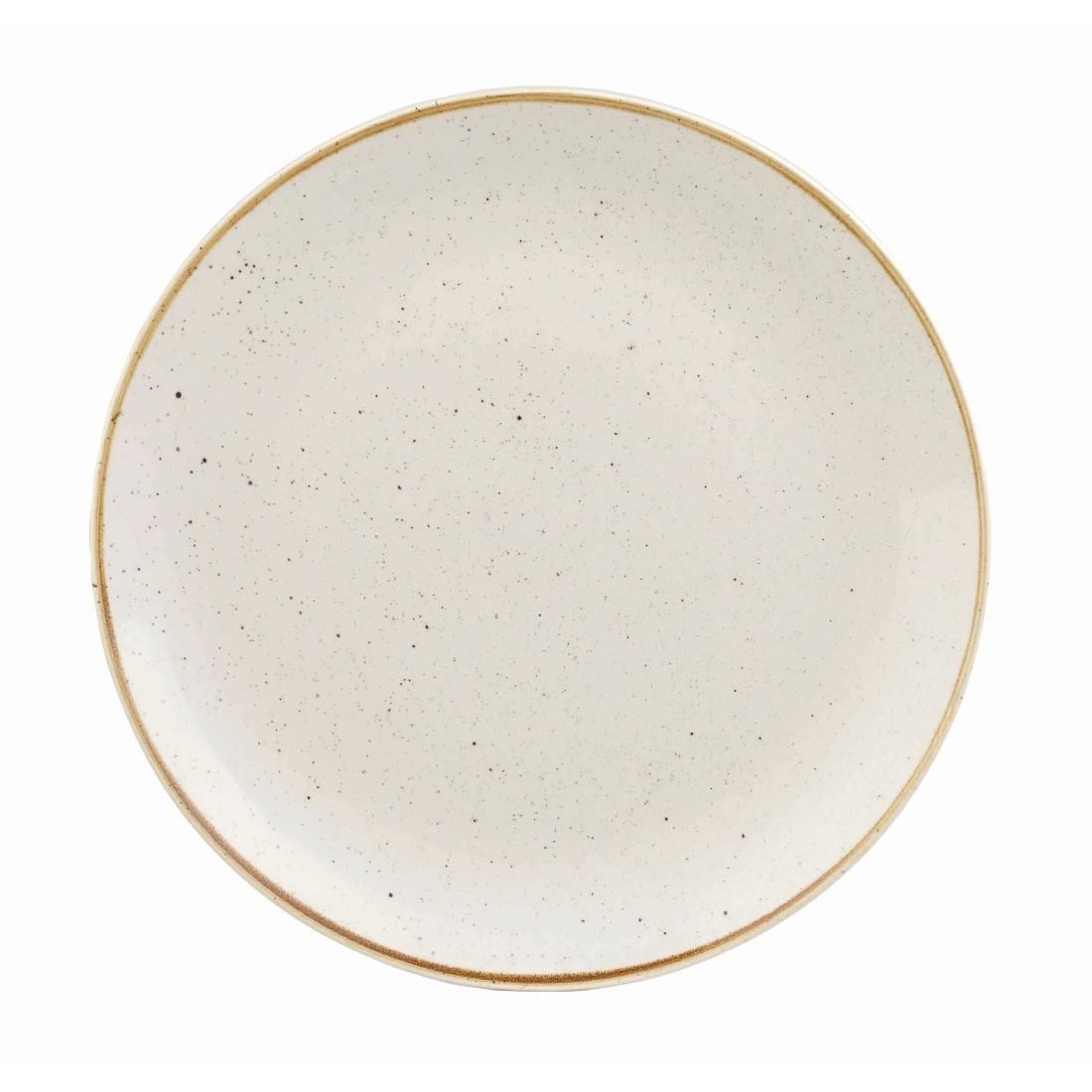 DK518 Churchill Stonecast Round Coupe Plate Barley White 260mm (Pack of 12) JD Catering Equipment Solutions Ltd