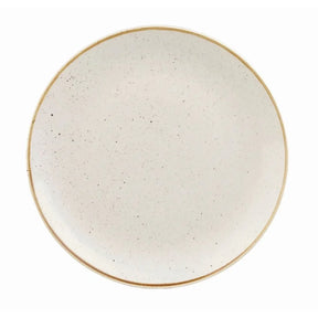DK518 Churchill Stonecast Round Coupe Plate Barley White 260mm (Pack of 12) - JD Catering Equipment Solutions Ltd