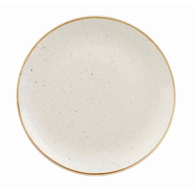 DK518 Churchill Stonecast Round Coupe Plate Barley White 260mm (Pack of 12) JD Catering Equipment Solutions Ltd