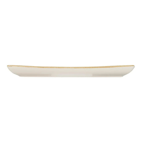 DK527 Churchill Stonecast Rectangular Plate Barley White 350 x 185mm - JD Catering Equipment Solutions Ltd