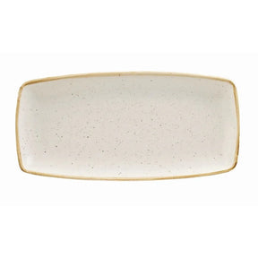DK528 Churchill Stonecast Rectangular Plate Barley White 295 x 150mm - JD Catering Equipment Solutions Ltd