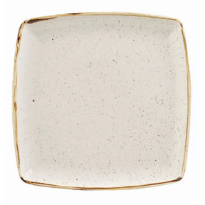 DK529 Churchill Stonecast Deep Square Plate Barley White 260mm (Pack of 6) - JD Catering Equipment Solutions Ltd