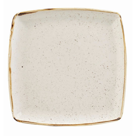 DK529 Churchill Stonecast Deep Square Plate Barley White 260mm (Pack of 6) JD Catering Equipment Solutions Ltd