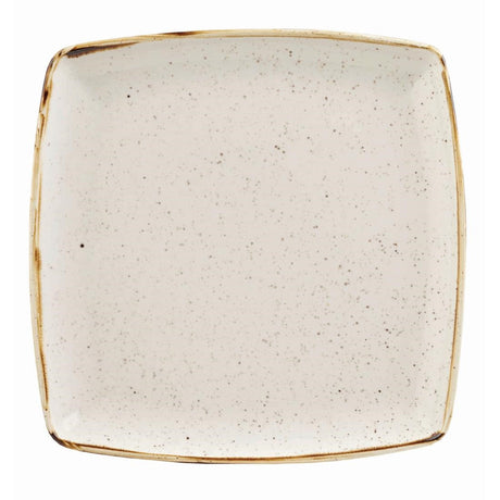 DK529 Churchill Stonecast Deep Square Plate Barley White 260mm (Pack of 6) JD Catering Equipment Solutions Ltd