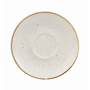 DK533 Churchill Stonecast Round Cappuccino Saucers Barley White 156mm (Pack of 12) JD Catering Equipment Solutions Ltd