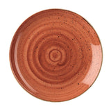 DK536 Churchill Stonecast Round Coupe Plate Spiced Orange 295mm (Pack of 12) JD Catering Equipment Solutions Ltd