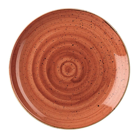 DK537 Churchill Stonecast Round Coupe Plate Spiced Orange 200mm (Pack of 12) JD Catering Equipment Solutions Ltd