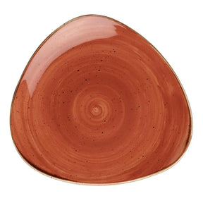 DK541 Churchill Stonecast Triangle Plate Spiced Orange 315mm (Pack of 6) - JD Catering Equipment Solutions Ltd