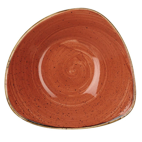 DK543 Churchill Stonecast Triangle Bowl Spiced Orange 200mm (Pack of 12) JD Catering Equipment Solutions Ltd