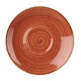 DK550 Churchill Stonecast Round Cappuccino Saucers Spiced Orange 185mm (Pack of 12) JD Catering Equipment Solutions Ltd