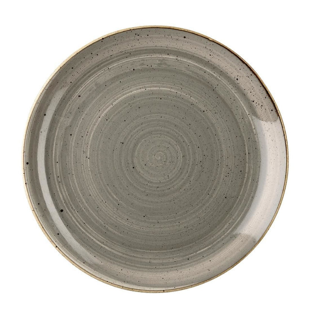 DK554 Churchill Stonecast Round Coupe Plate Peppercorn Grey 217mm (Pack of 12) JD Catering Equipment Solutions Ltd