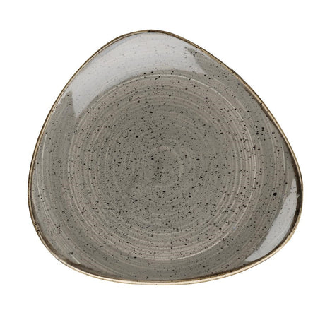 DK558 Churchill Stonecast Triangle Plate Peppercorn Grey 315mm (Pack of 6) JD Catering Equipment Solutions Ltd