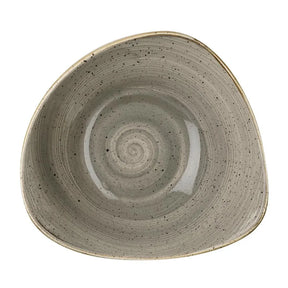DK559 Churchill Stonecast Triangle Bowl Peppercorn Grey 265mm (Pack of 12) - JD Catering Equipment Solutions Ltd
