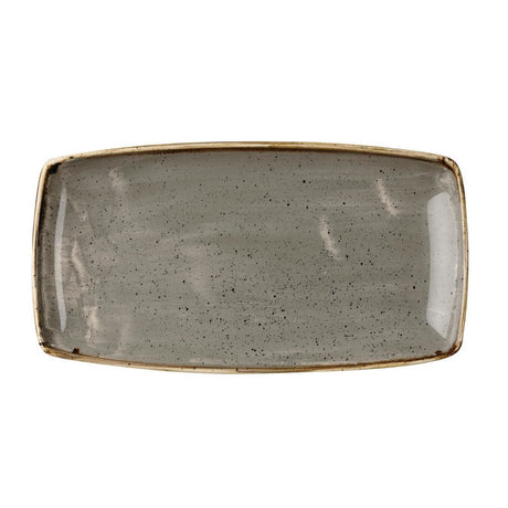 DK561 Churchill Stonecast Rectangular Plate Peppercorn Grey 350 x 185mm (Pack of 6) JD Catering Equipment Solutions Ltd