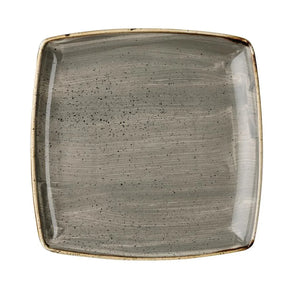 DK563 Churchill Stonecast Deep Square Plate Peppercorn Grey 260mm (Pack of 6) - JD Catering Equipment Solutions Ltd