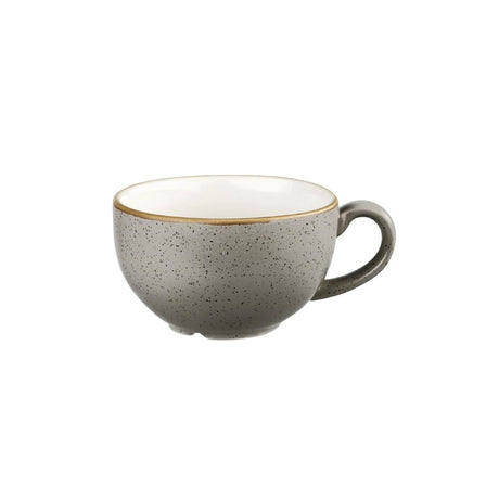 DK565 Churchill Stonecast Cappuccino Cup Peppercorn Grey 12oz (Pack of 12) JD Catering Equipment Solutions Ltd