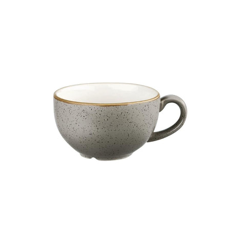 DK565 Churchill Stonecast Cappuccino Cup Peppercorn Grey 12oz (Pack of 12) JD Catering Equipment Solutions Ltd
