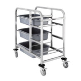 DK738 Vogue Stainless Steel Bussing Trolley - JD Catering Equipment Solutions Ltd