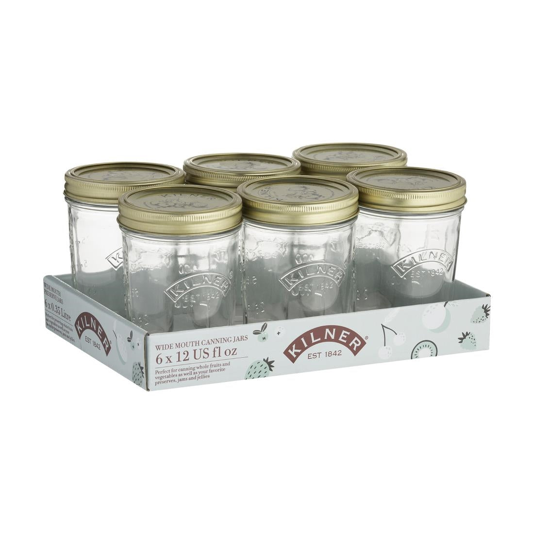 DK792 Kilner Wide Mouth 350ml Jar (Pack of 6) JD Catering Equipment Solutions Ltd