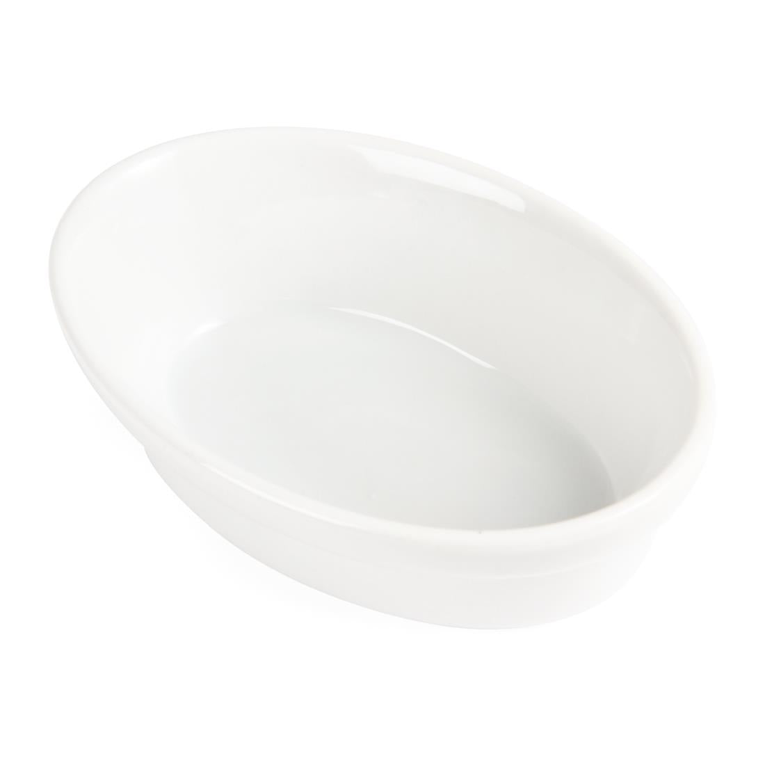 DK806 Olympia Whiteware Oval Pie Bowls 145mm (Pack of 6) JD Catering Equipment Solutions Ltd