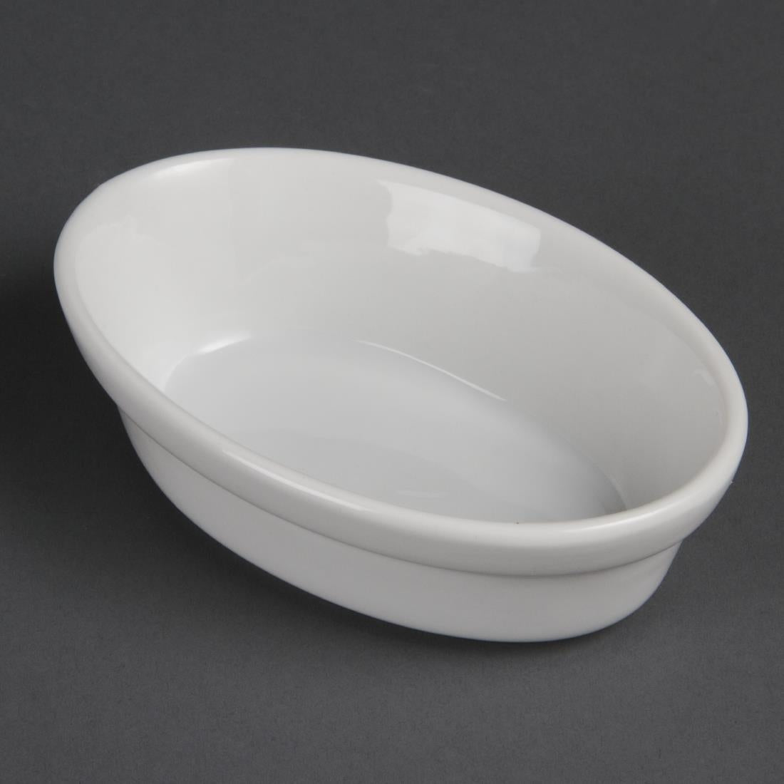 DK806 Olympia Whiteware Oval Pie Bowls 145mm (Pack of 6) JD Catering Equipment Solutions Ltd