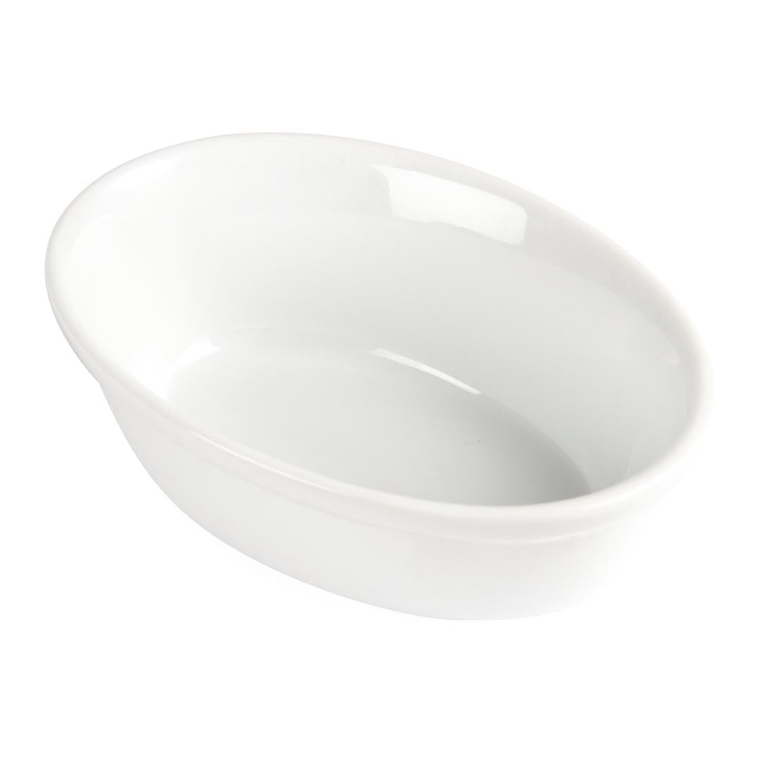 DK807 Olympia Whiteware Oval Pie Bowls 161mm (Pack of 6) JD Catering Equipment Solutions Ltd