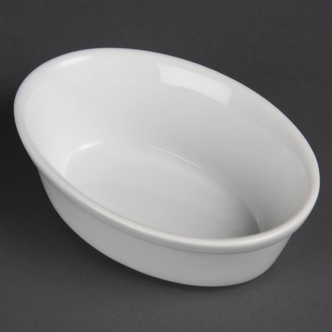 DK807 Olympia Whiteware Oval Pie Bowls 161mm (Pack of 6) JD Catering Equipment Solutions Ltd