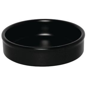DK833 Olympia Mediterranean Stackable Dishes Black 134mm (Pack of 6) JD Catering Equipment Solutions Ltd