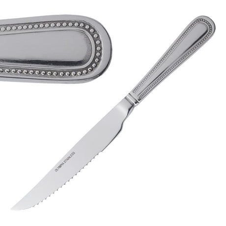 DL102 Olympia Bead Steak Knives (Pack of 12) JD Catering Equipment Solutions Ltd