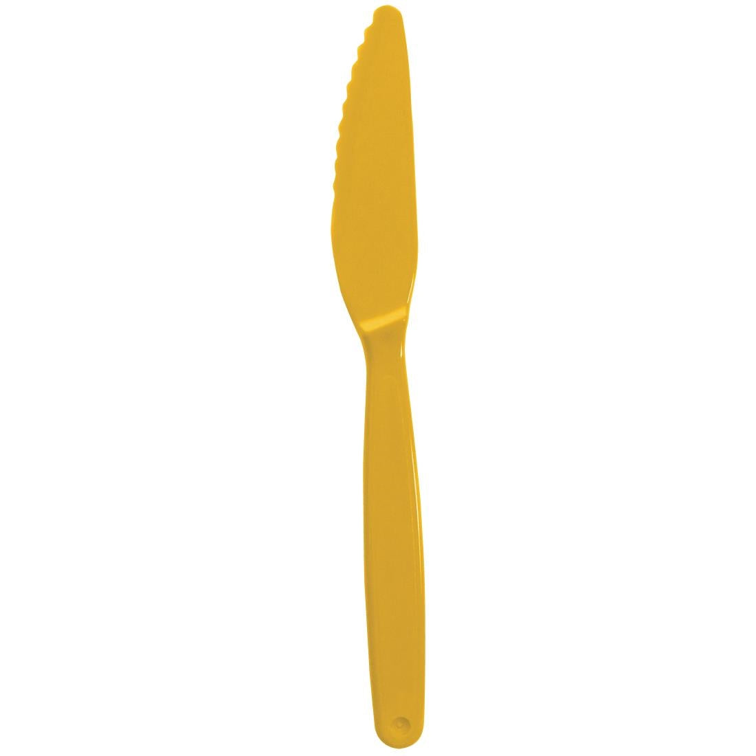 DL115 Kristallon Polycarbonate Knife Yellow (Pack of 12) JD Catering Equipment Solutions Ltd